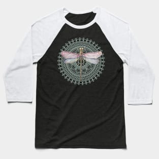 Dragonfly on mandala Baseball T-Shirt